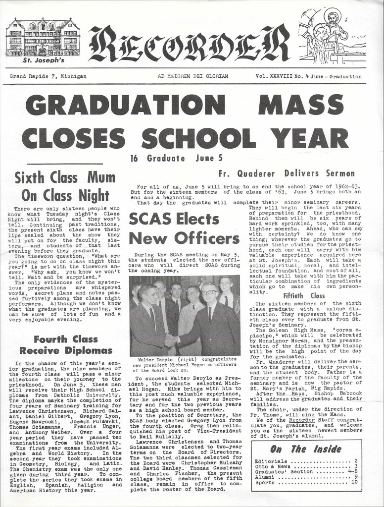 1963 June Graduation Page 1