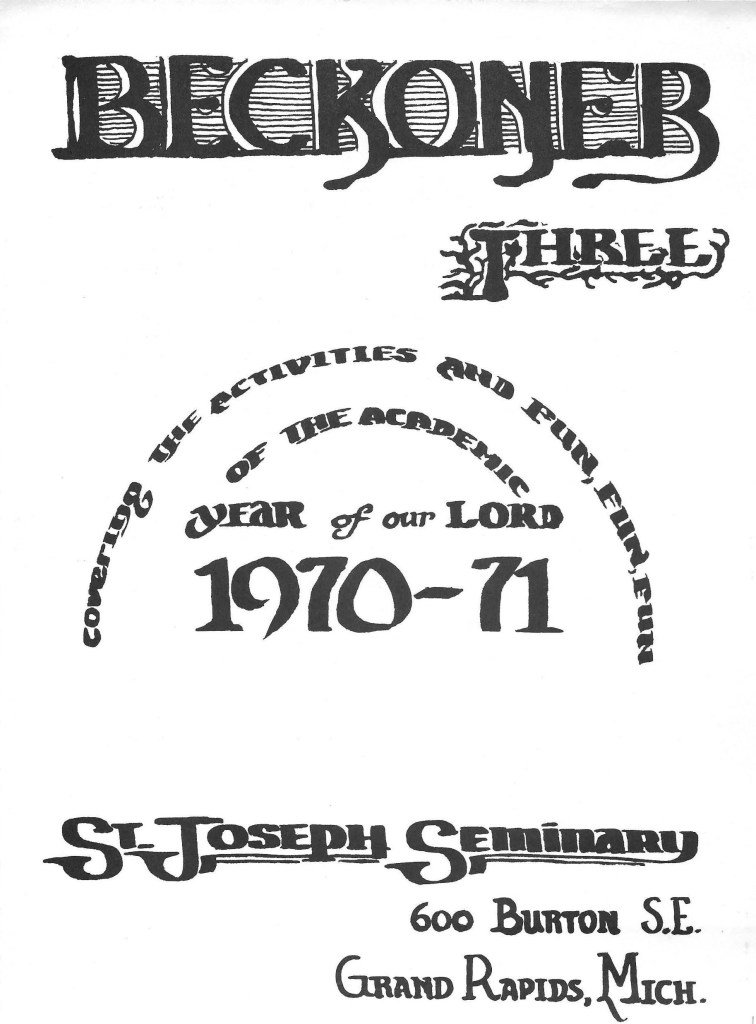 1971 Beckoner Year Book Title Page